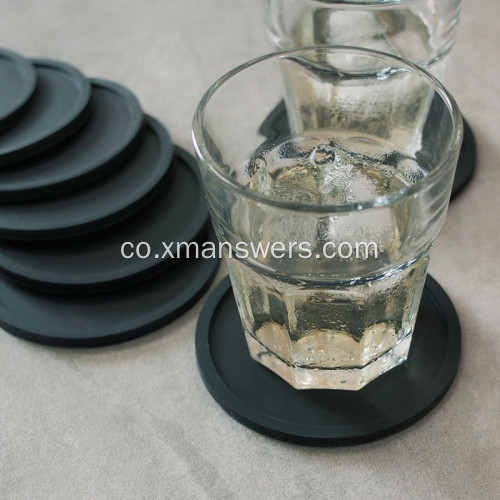 Supportu di coaster in gomma di silicone cù logo persunalizatu per a tazza